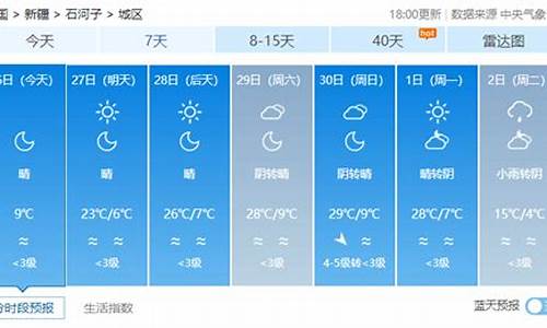 石河子天气预报15天天气_石河子天气预报